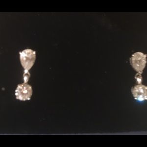 Cubic zirconia drop earrings